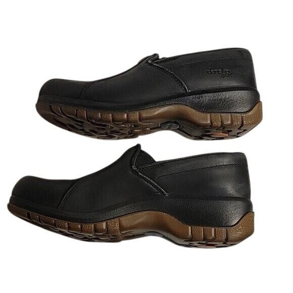 Dansko‎ Sport Black Leather Slip-On Shoes 7,5  Womens Comfortable Work Shoes - Picture 2 of 9
